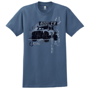 Blue Retro Graphic Land Rover T-Shirt